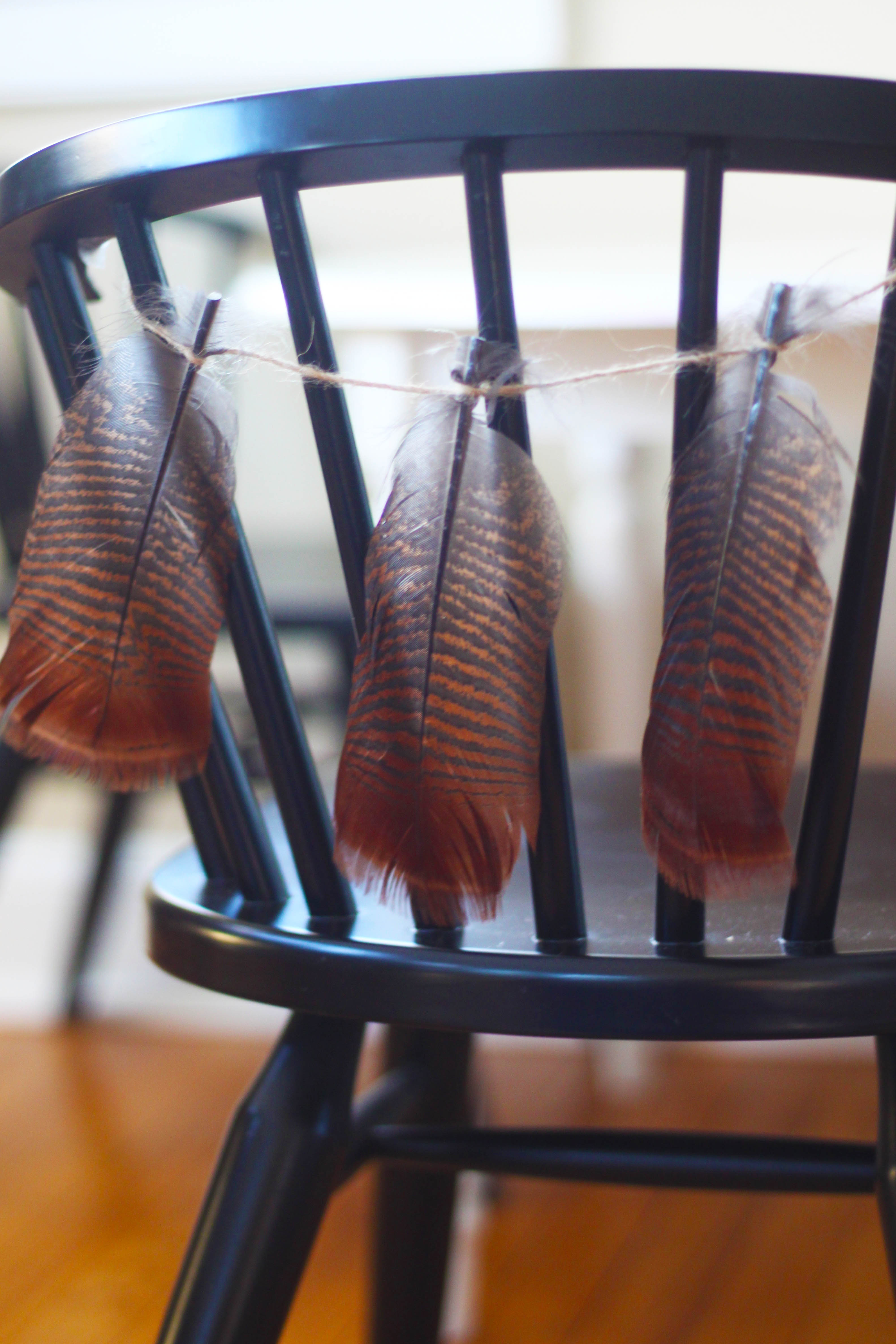 Gettin' Crafty DIY Feather Garland Sincerely Lauren